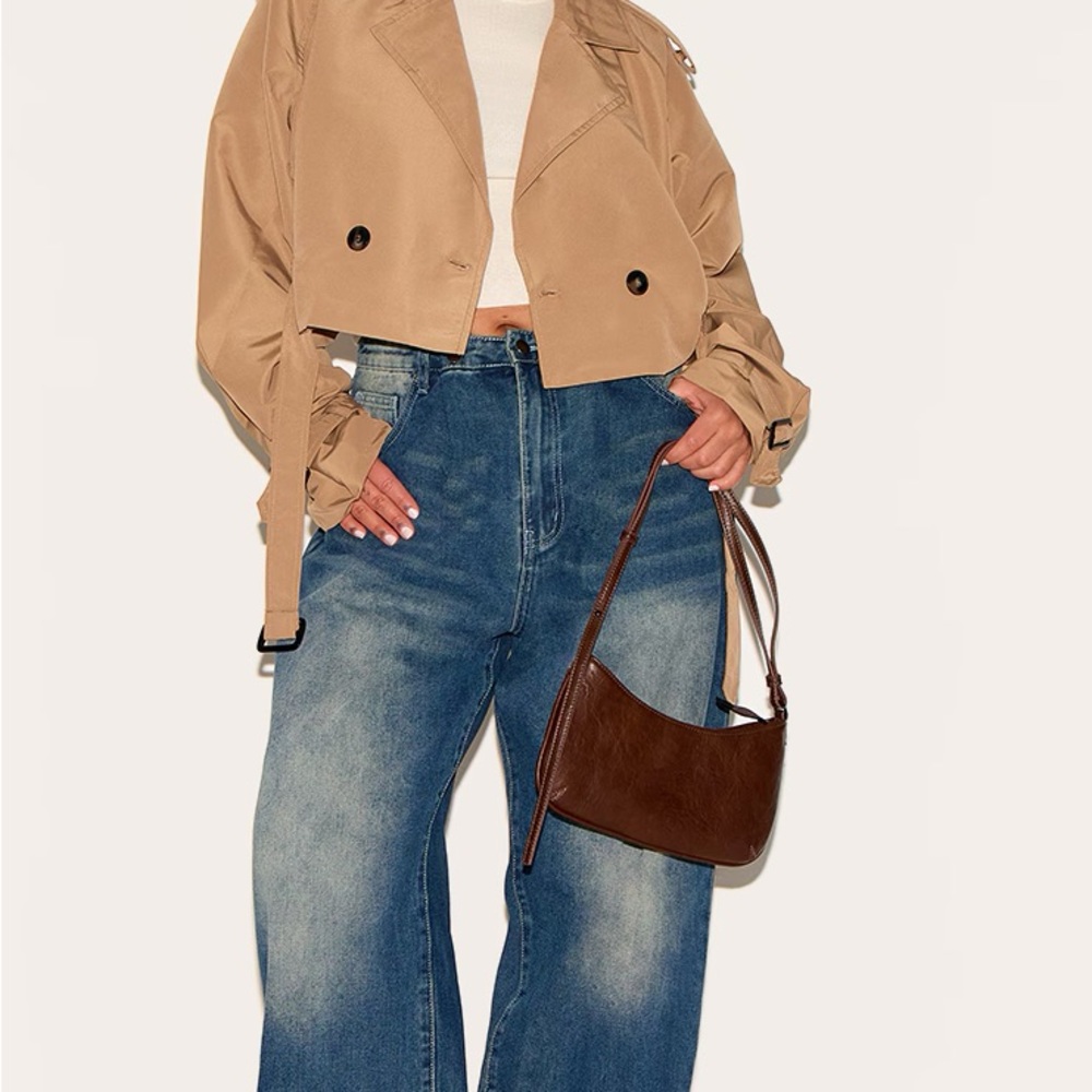 PrettyLittleThing Tan Trench Coat